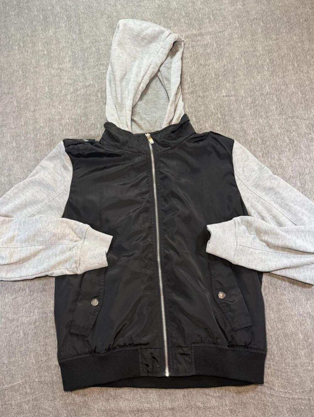 Ashley By 26 International Women’s Jacket-Large/Black+Gray/Bomber/Full Zip